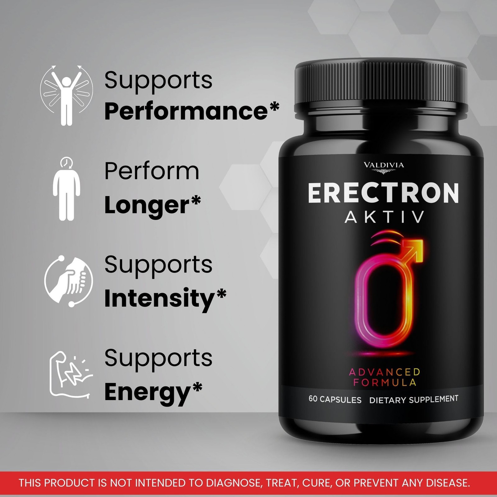Eretron Aktiv Men Daily Wellness Energy Support Capsules Natural 1 Pack 60Ct