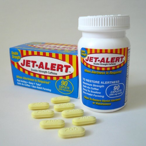 5 Pack Jet Alert Double Strength Alertness Aid 200Mg Caplets 90 Each