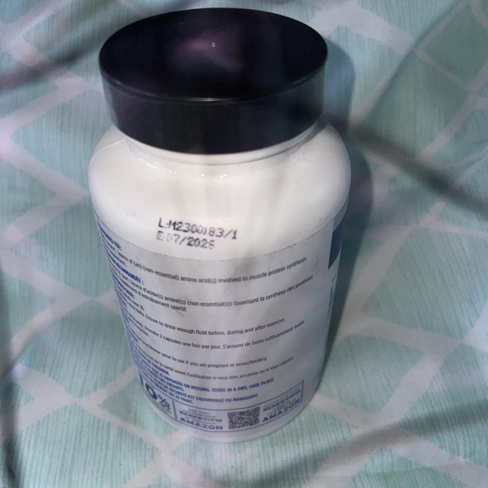 L-Tyrosine Antioxidant Supplement 500mg,( 120 Caps) Exp:07/25