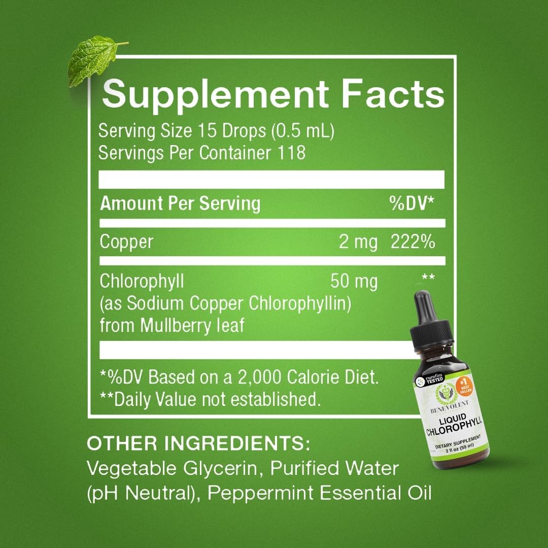 Chlorophyll Supplement Natural Antioxidant Immune Wellness Whole Body Balance