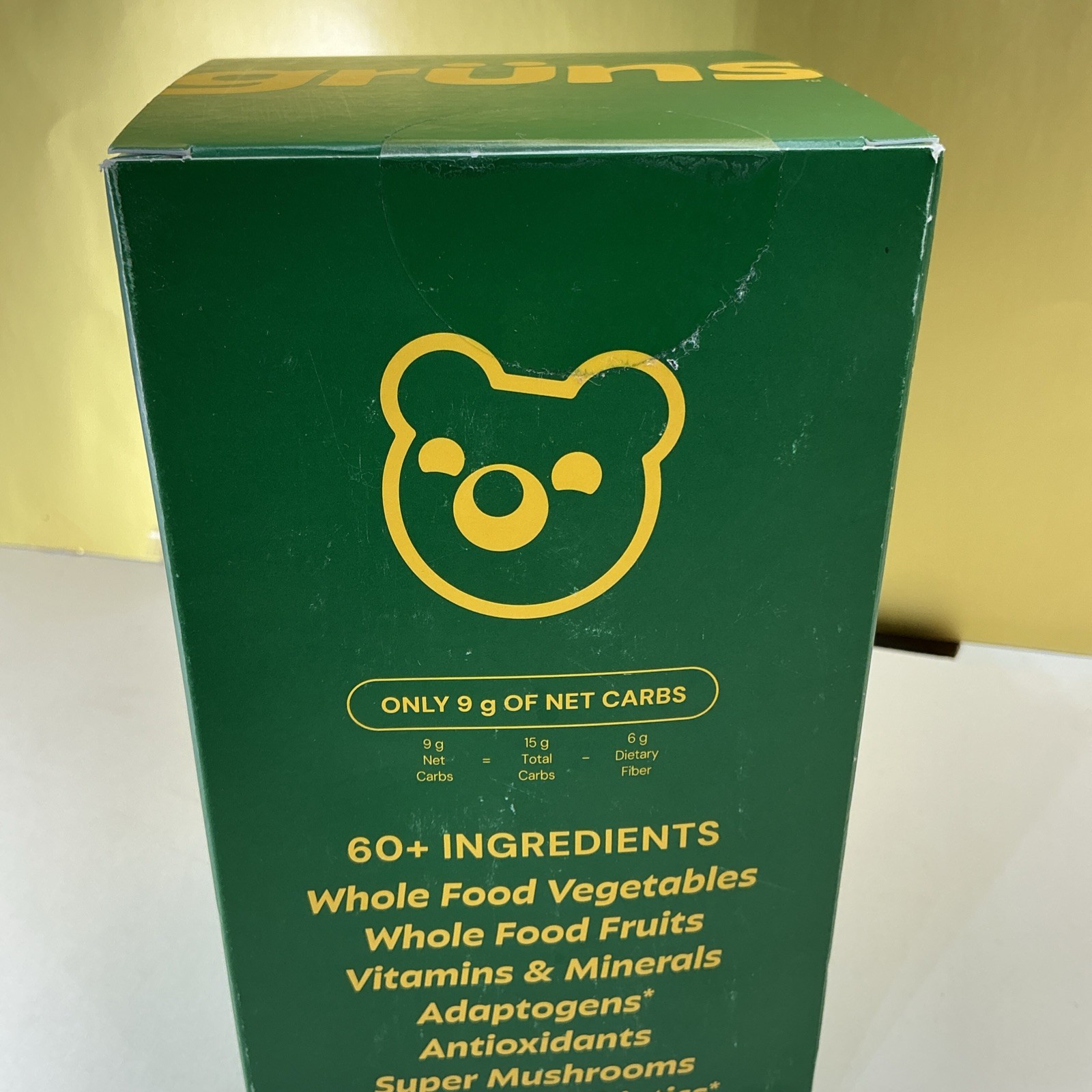 Gruns Adult Organic Superfood Greens Multivitamin Gummies, 25 Count