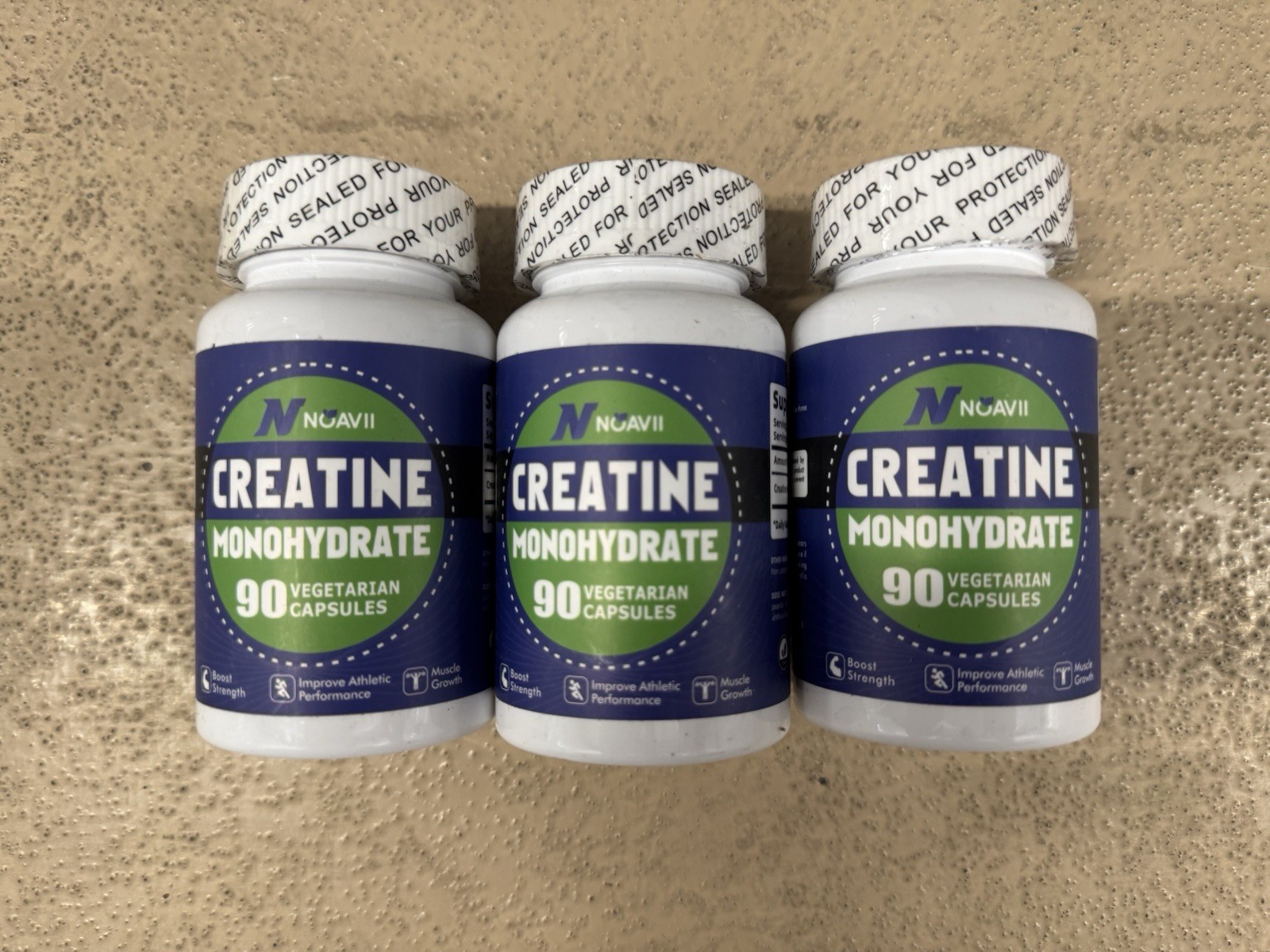 3X Noavii Creatine Monohydrate Muscle Gain 270 Capsules Exp. 07/2026 90 Each