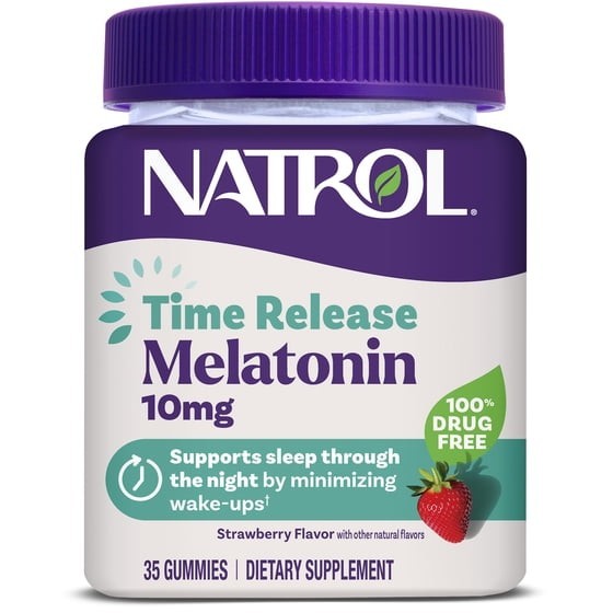 Natrol® Time Release Melatonin 10mg, Adult Sleep Gummies, Strawberry-Flavored 35