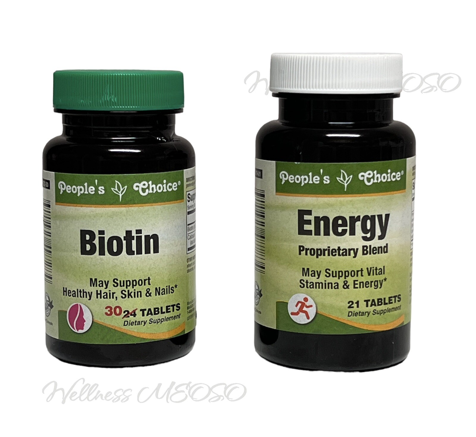 1 Energy proprietary blend & 1 Biotin Healthy Hair Skin & Nails People’s Choice