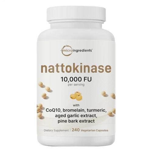 Micro Ingredients Nattokinase 10,000 FU Per Serving 240 Count (Pack of 1)