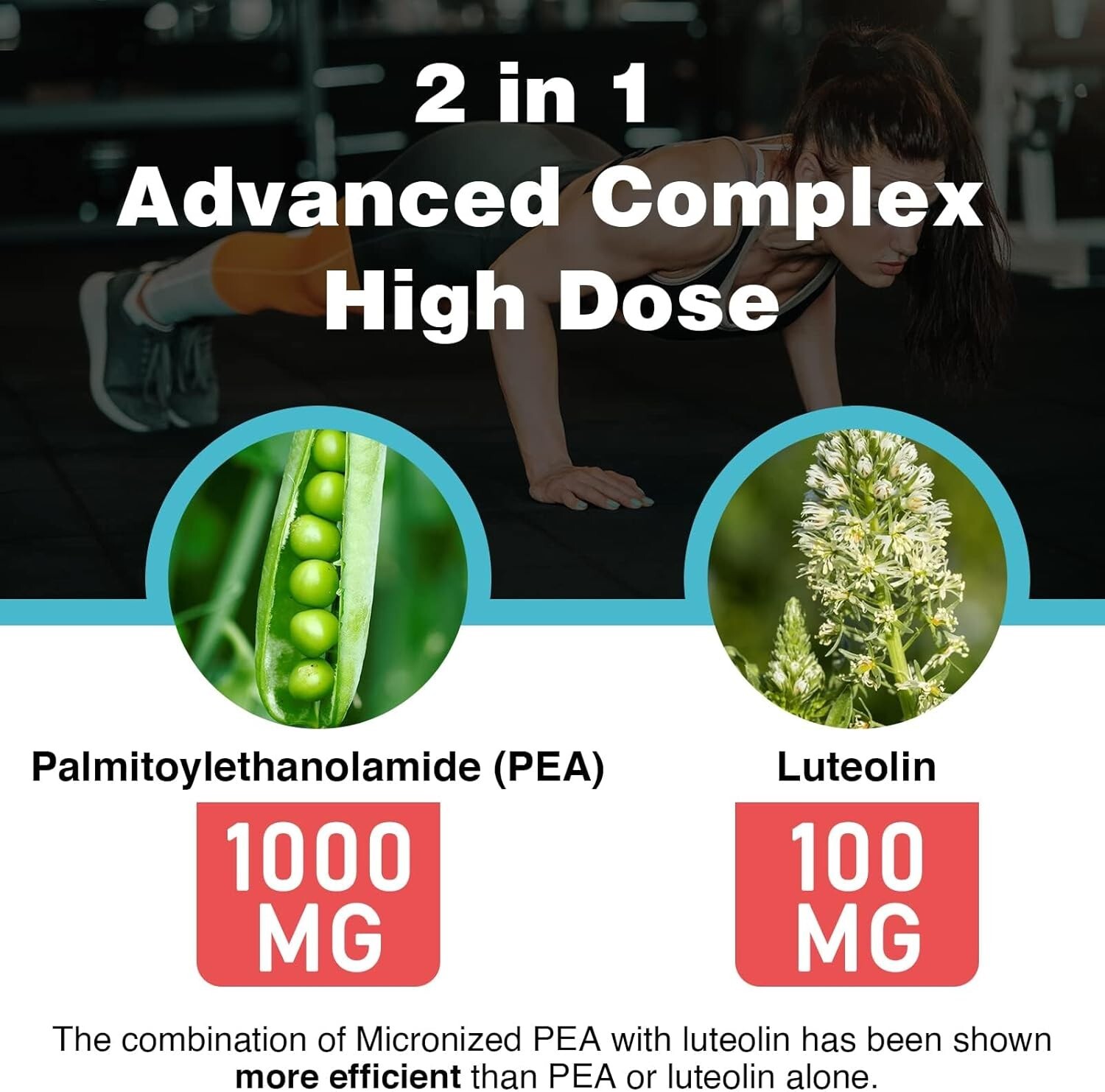 Liposomal Palmitoylethanolamide 1000 Mg + Luteolin 100 Mg, Micronized Pea 99%…