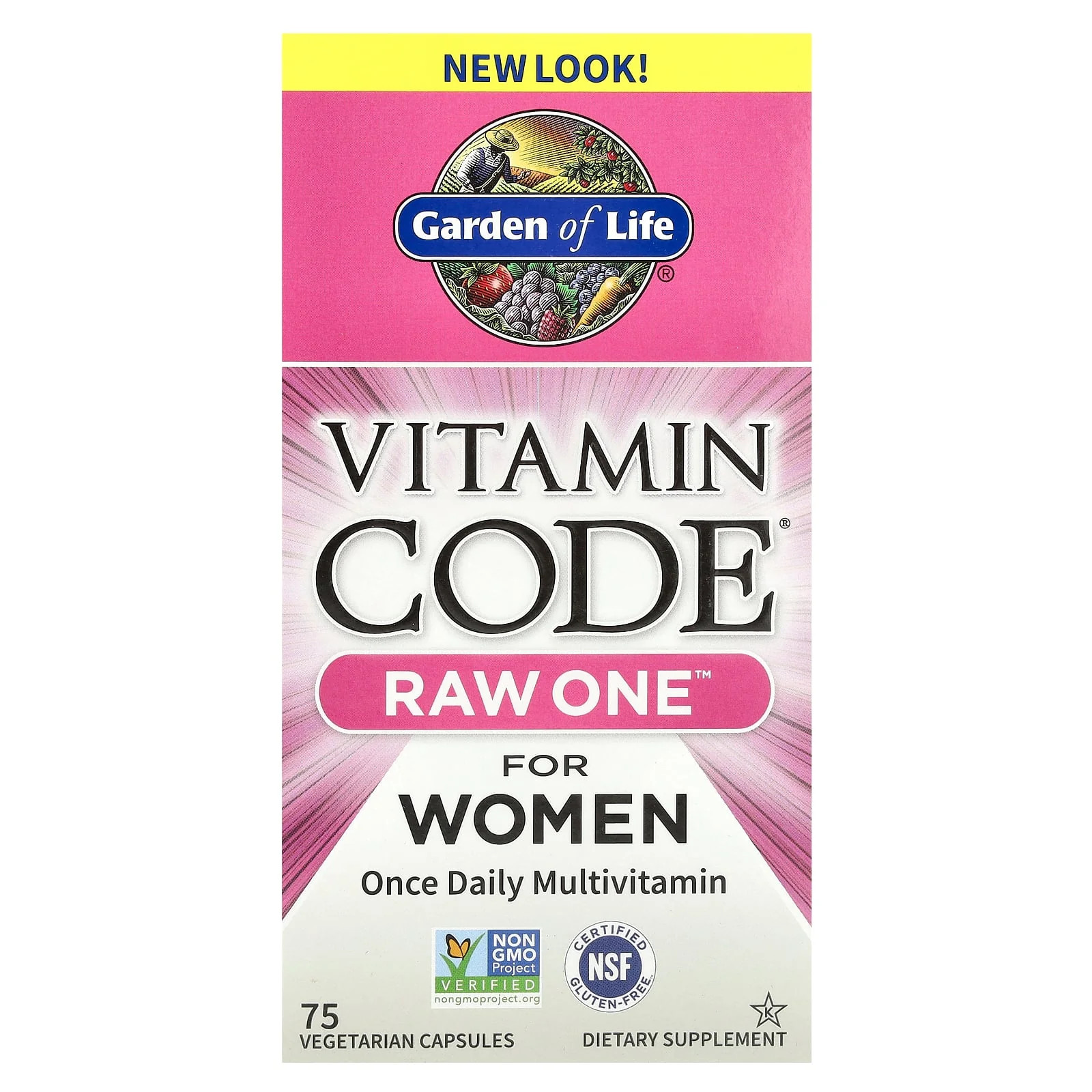 2 X Garden of Life, Vitamin Code�, RAW One�, Once Daily Multivitamin For Women,
