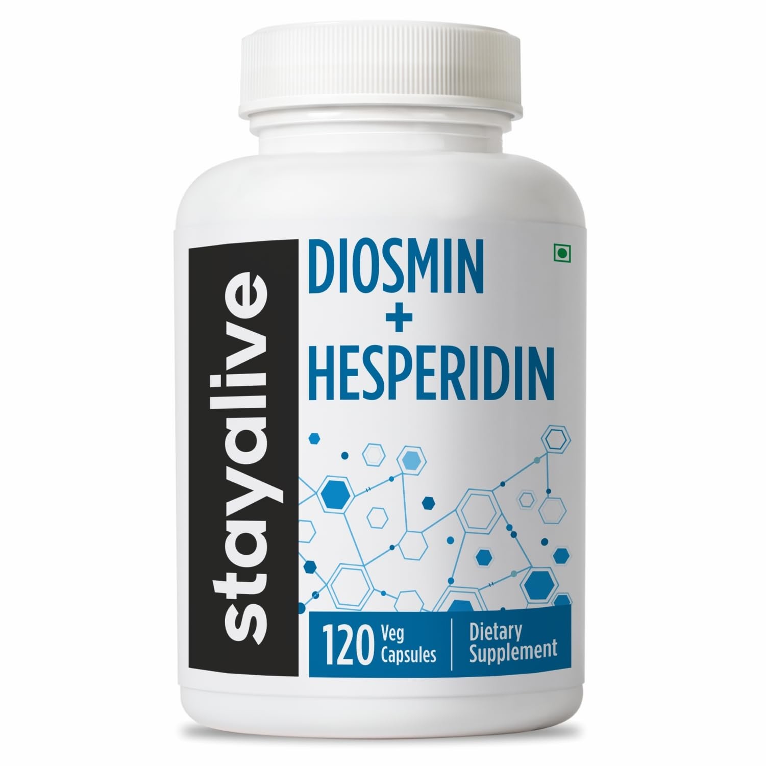 STAY ALIVE Diosmin Hesperidin 1000mg Complex, 120 120 Count (Pack of 1)