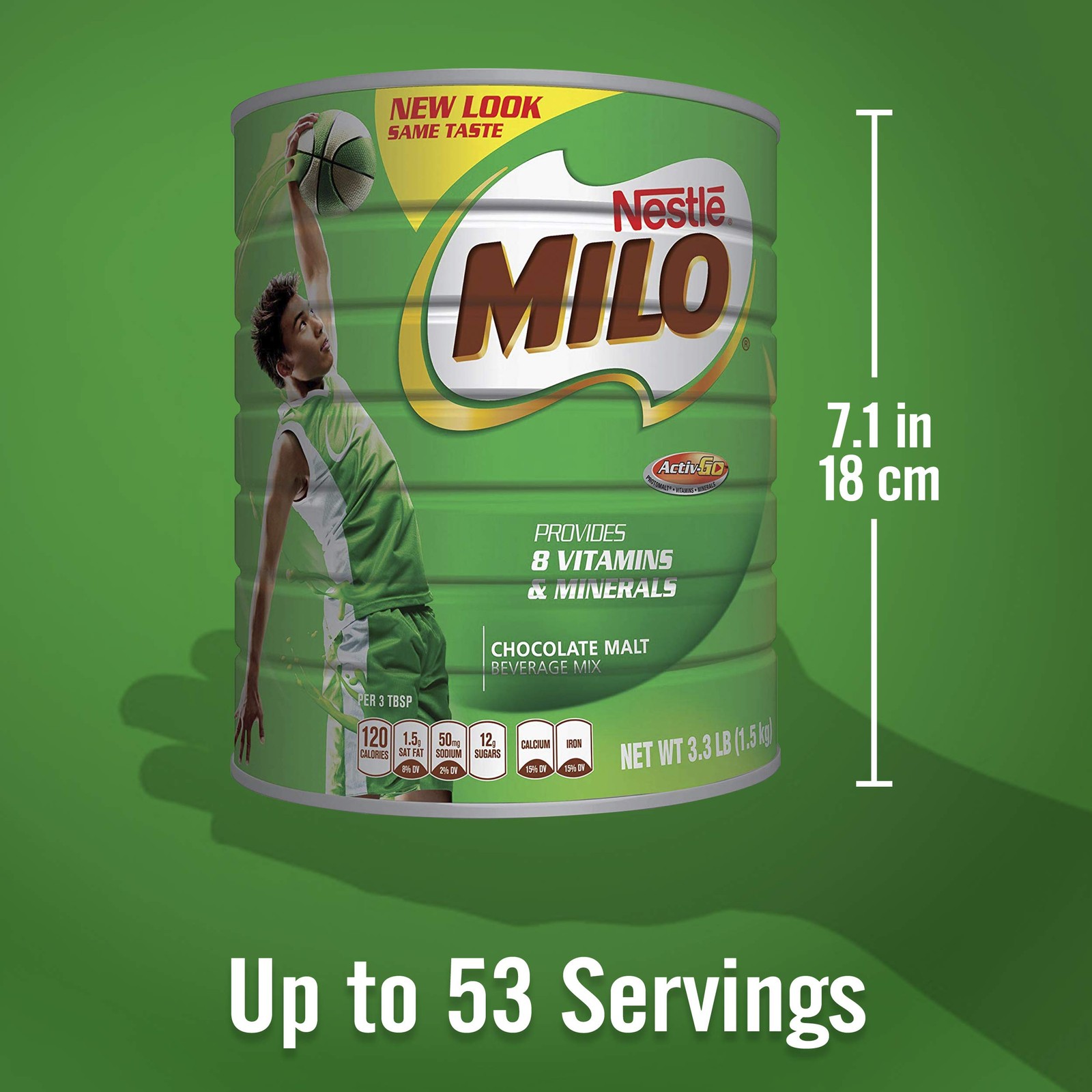Milo Chocolate Malt Beverage Mix 3.3 Pound Can 52.8 Ounce (Pack of 1)