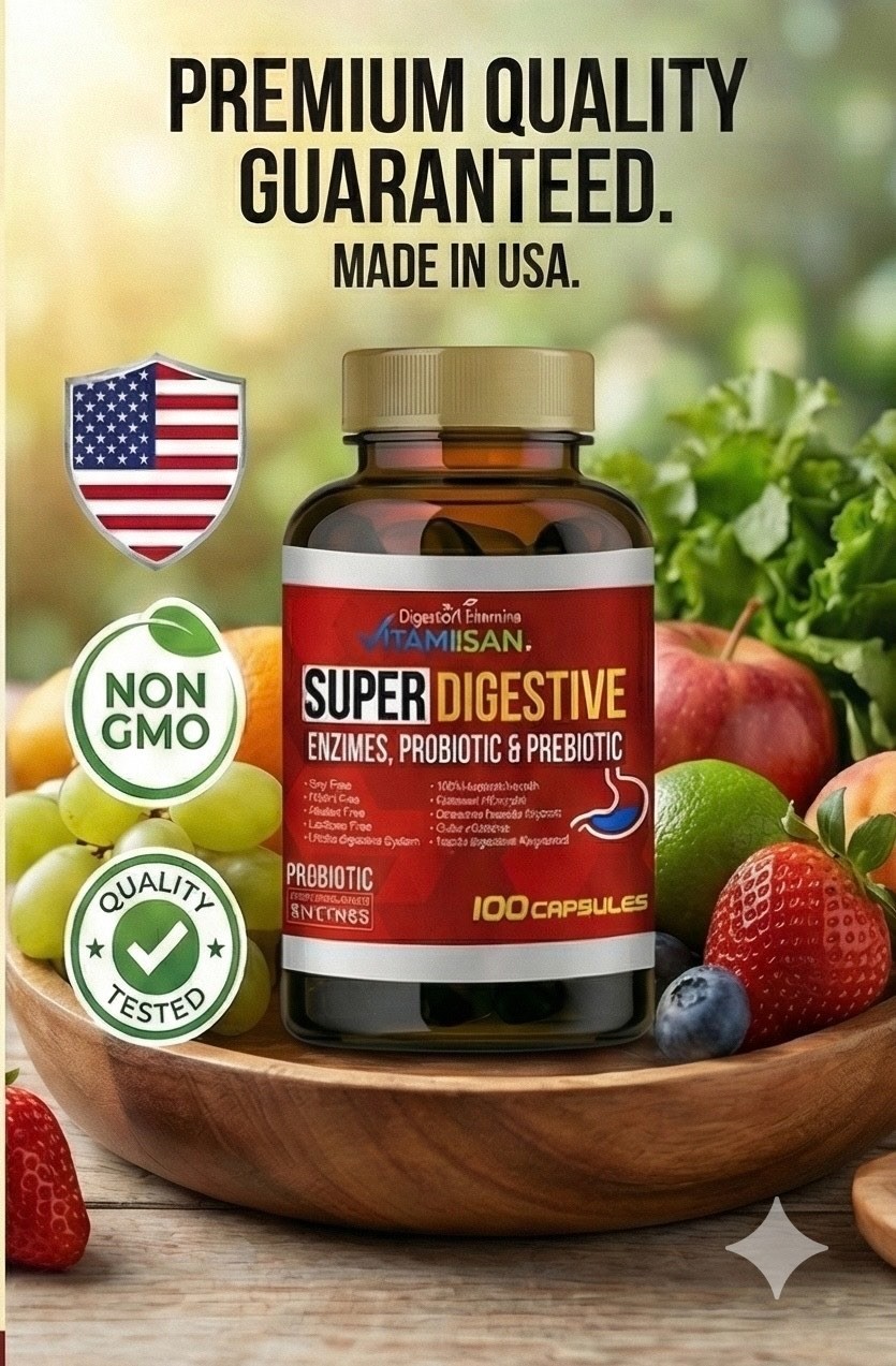 Daily super Digestive Enzymes w Prebiotics/Probiotics 100 capsules