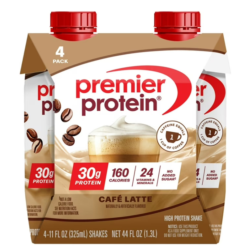Premier Protein Shake, Café Latte, 30g Protein, 11 fl oz, 8 ct