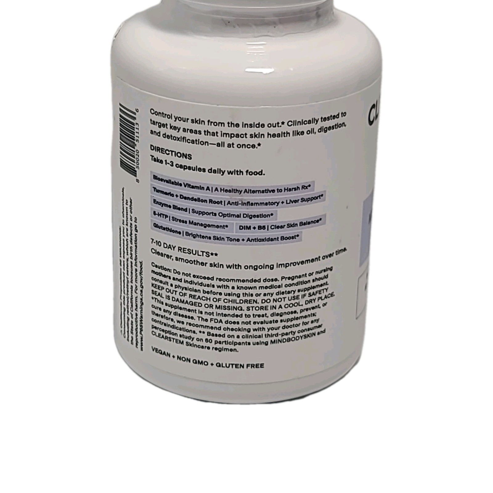 Clearstem Mind•Body•Skin® Vitamin Dietary Supplement 90 Capsules/30-Day Supply
