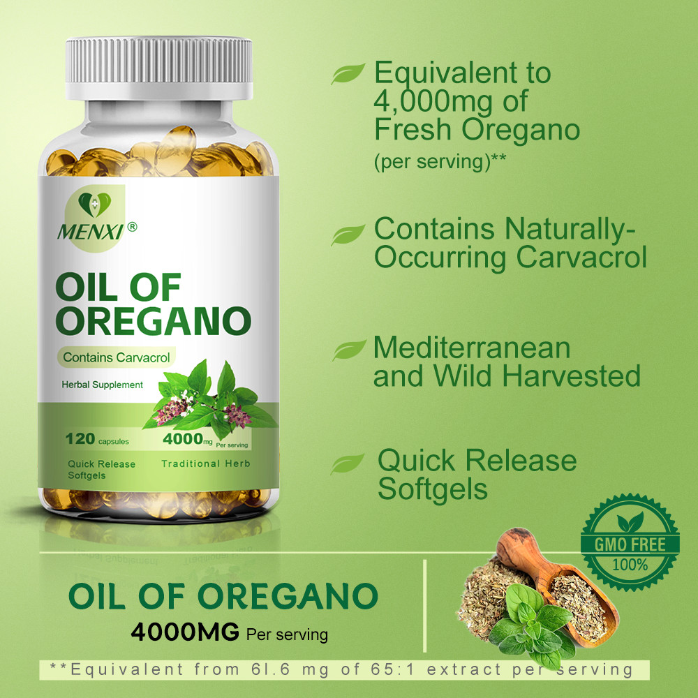 Oregano Oil 4000mg 120 Softgels Capsules Pills Contains Carvacrol Immue Support