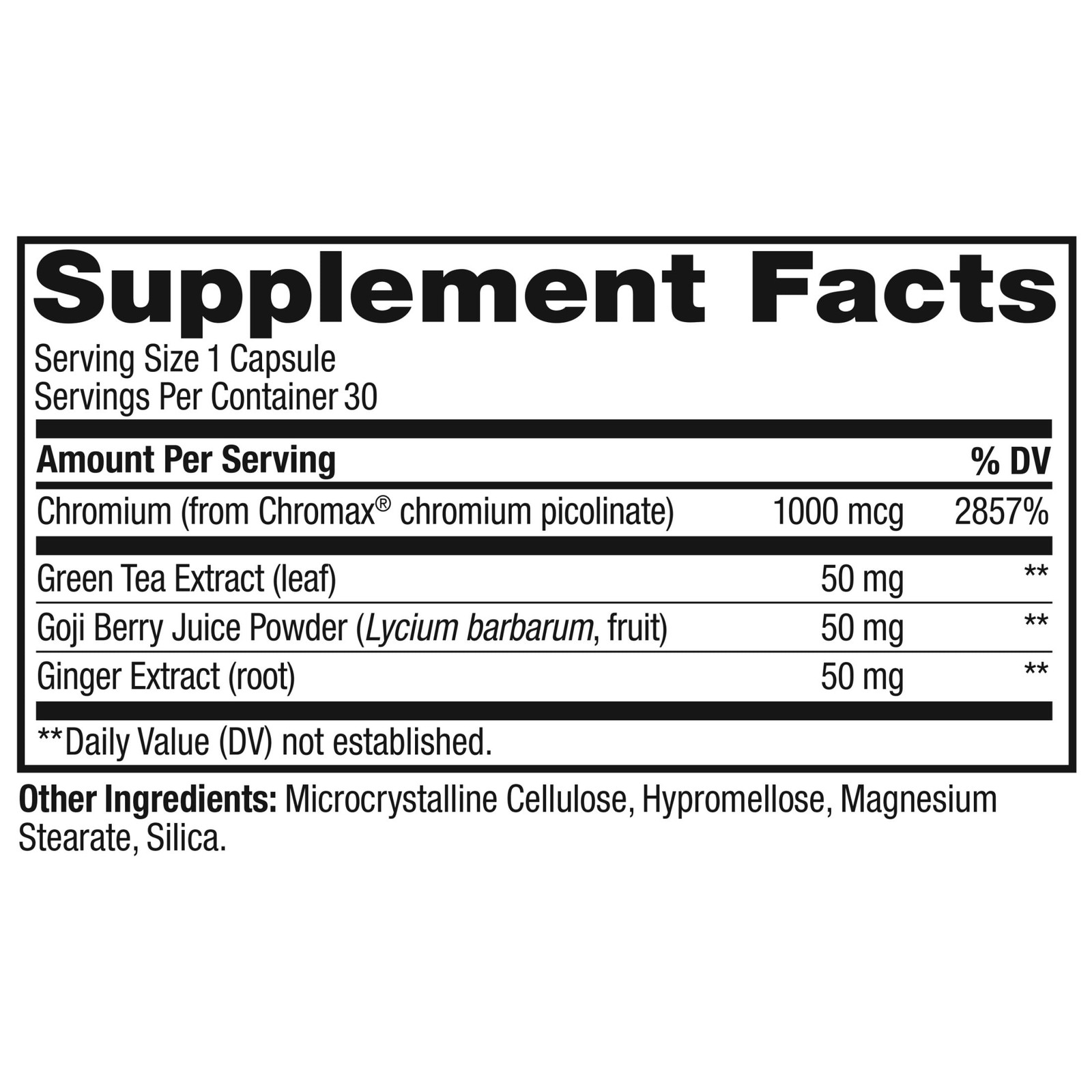Combat Cravings Capsules, Metabolism Support, Chromium Picolinate, 30 Count