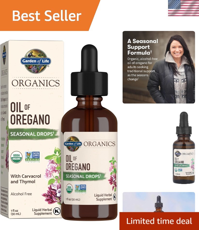 Concentrated Organic Oregano Oil Drops – 1 fl oz for -Round Wellness