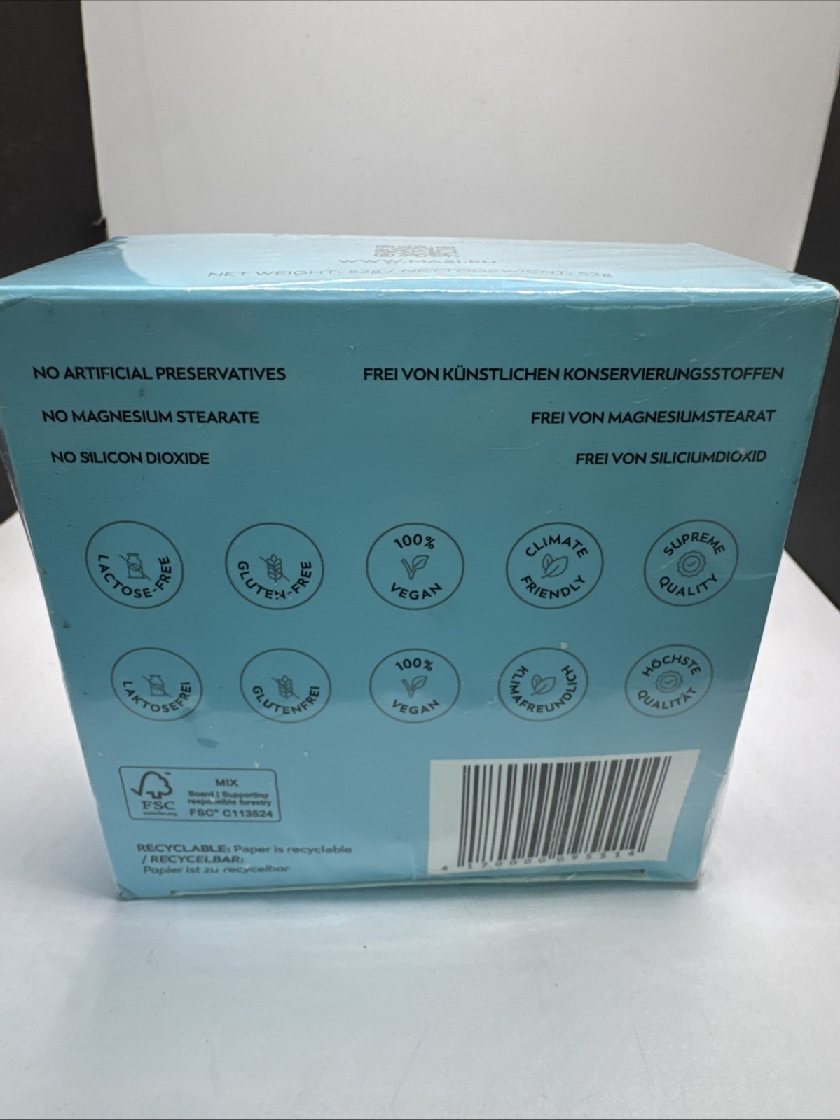 MASI Anti-aging Science Premium Spermicide 60 Vegan Capsules New in Box