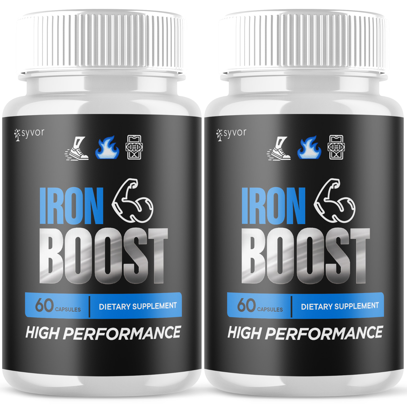 (2 Pack) Iron Boost Male Support Supplement Advanced Formula IronBoost 120 Caps