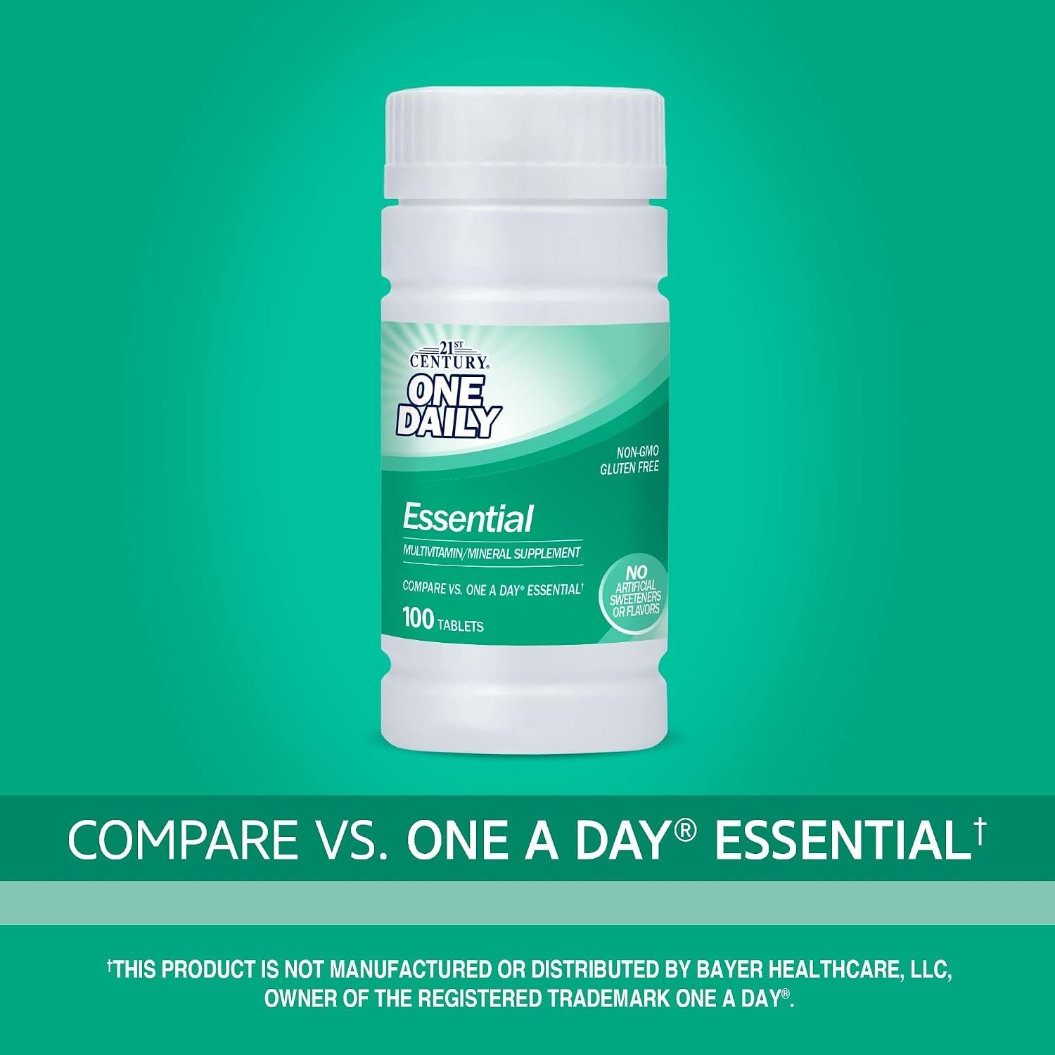 100 Count Gluten-Free Multivitamin Tablets – One Tablet Daily for Optimal Health
