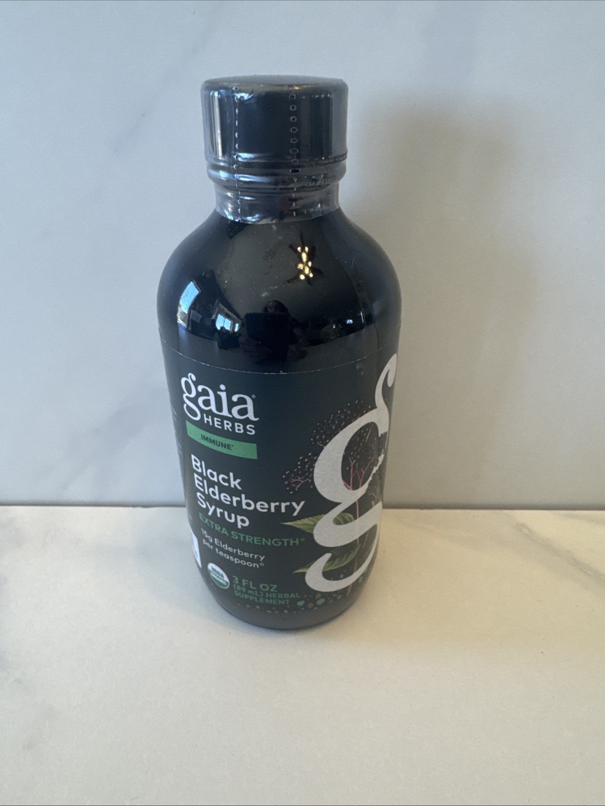 Gaia Herbs Black Elderberry Syrup Extra Strength 3 fl oz /89 ml Immune Support