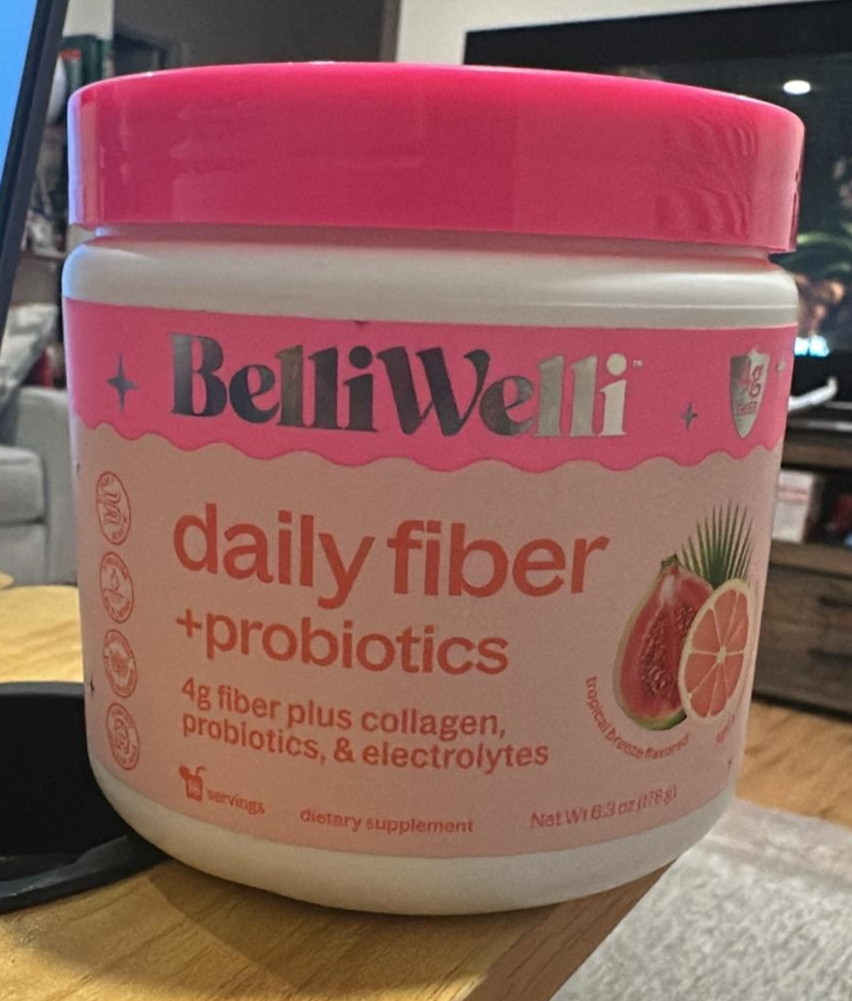 BelliWelli Fiber Supplement- Collagen, Probiotics and Electrolytes, Exp 10/2026