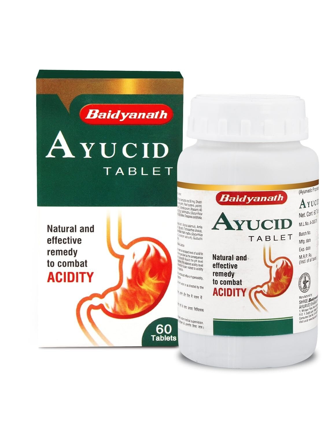 AYURVEDIC Acidity and Bloating tablets, for Indigestion, Digestive Problems 60tb