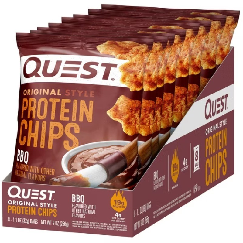 Quest Nutrition Protein Chips – BBQ – 1.1oz/8ct: Ready to Eat,Chip Variety Packs
