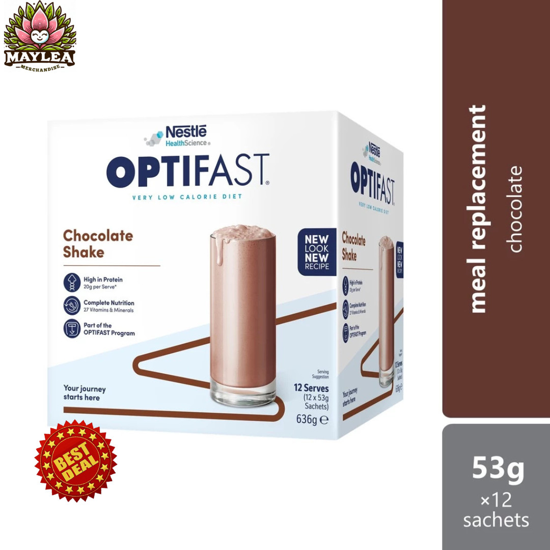 1x Nestlé Optifast VLCD Chocolate Shake 12x53g Meal Replacement for Weight Loss