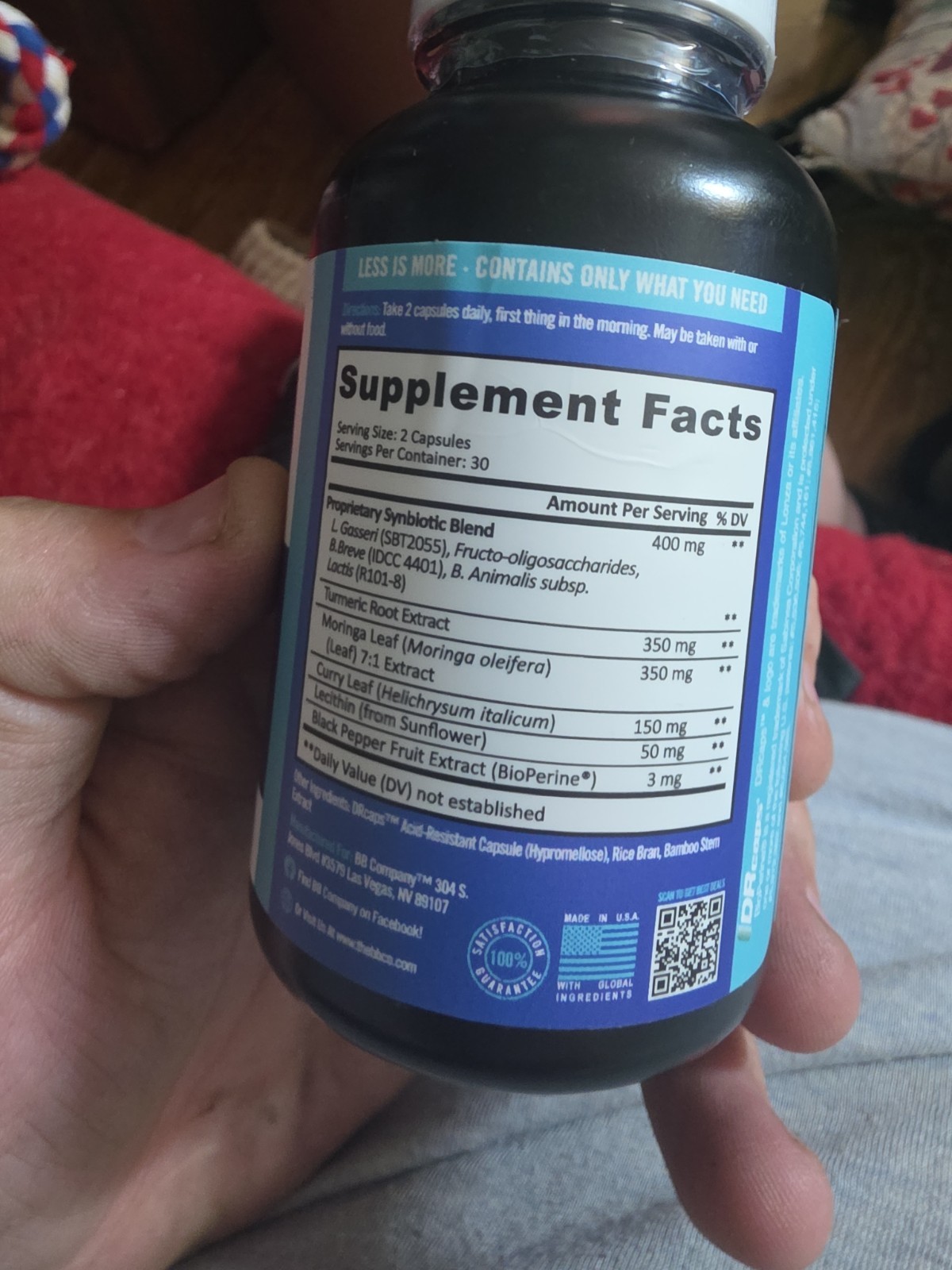 BB Company Provitalize Probiotic Capsules – 60 Count – Exp 7-2027