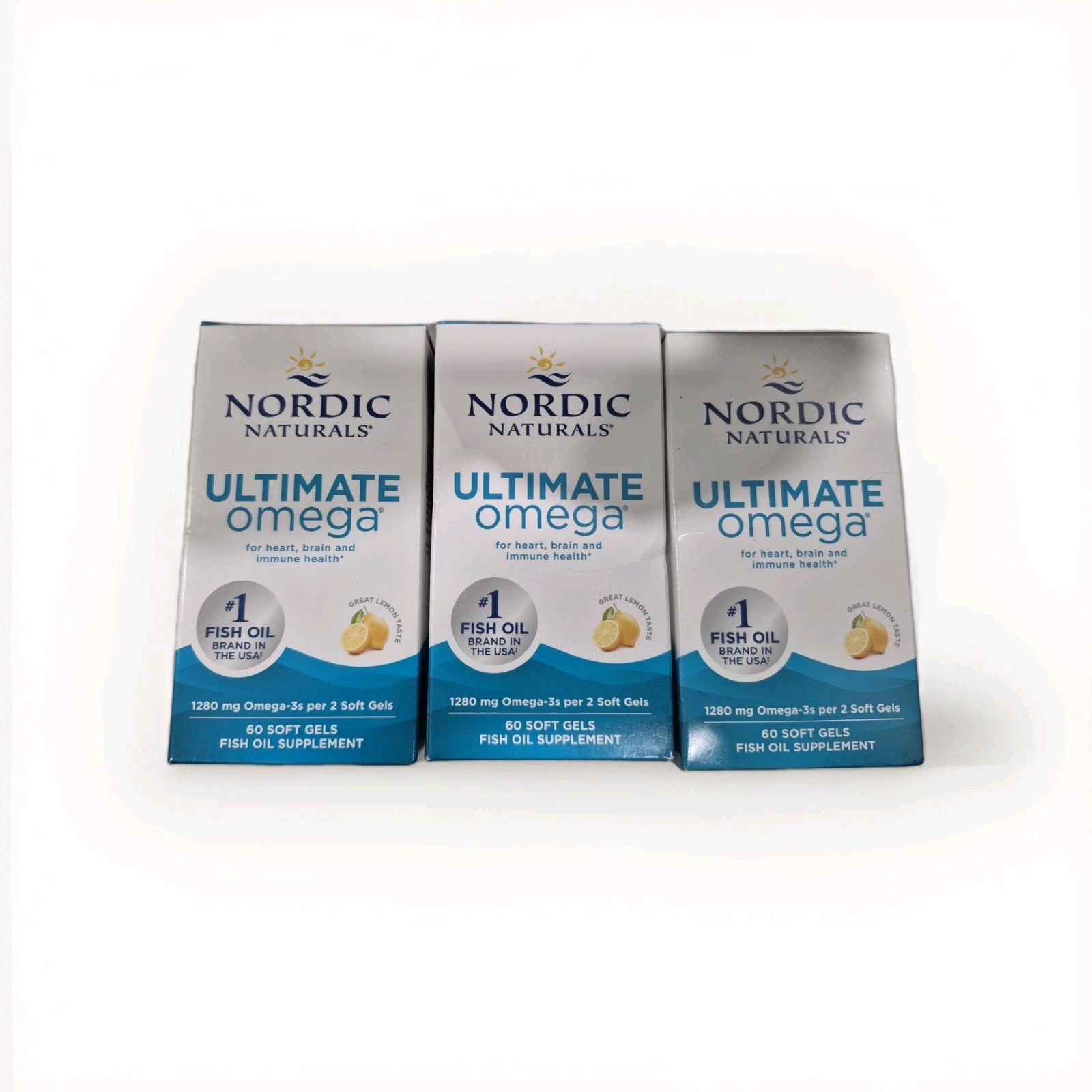 Nordic Ultimate Omega-3 1280mg 60 X 3 = 180 Soft Gels Fish Oil Exp 2029