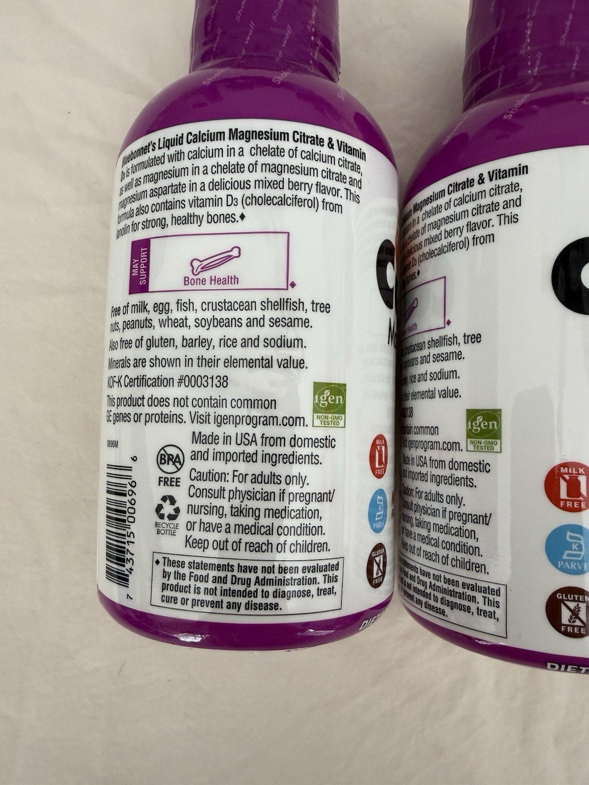 2X Liquid Calcium Magnesium Citrate & Vitamin D3, Blueberry 16 fl oz Exp 5/26