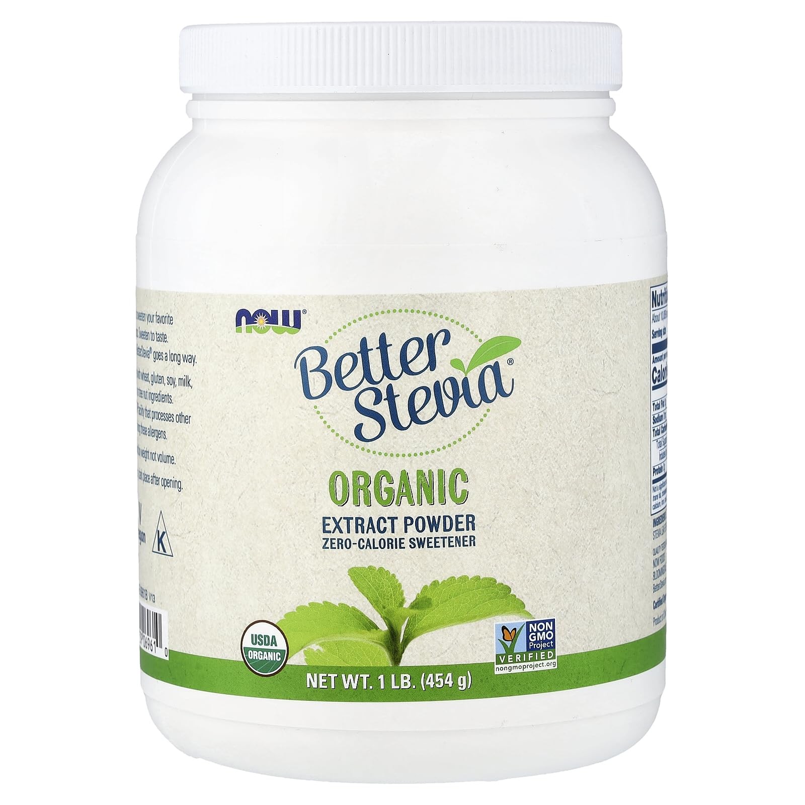 Now Foods Better Stevia Certified Organic 16 Ounce (Pack of 1), No Color