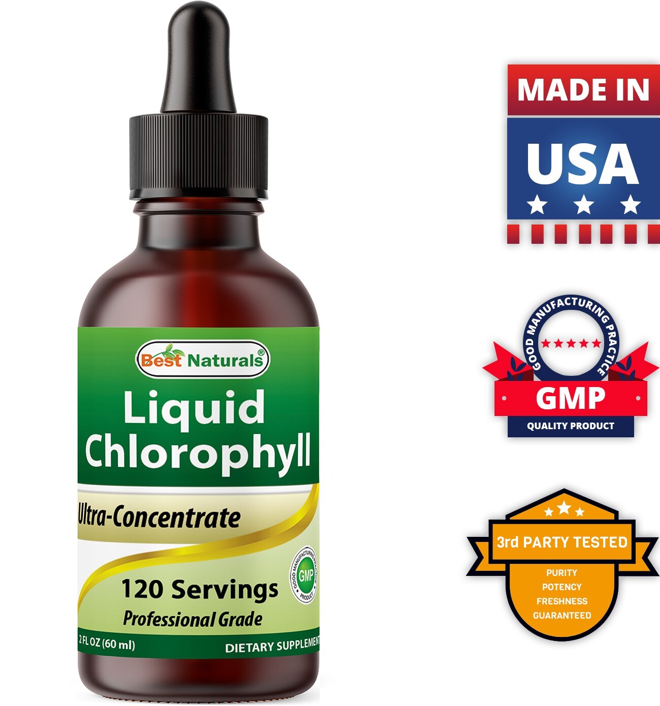 2 Pack Best Naturals Liquid Chlorophyll Drops – 50 mg