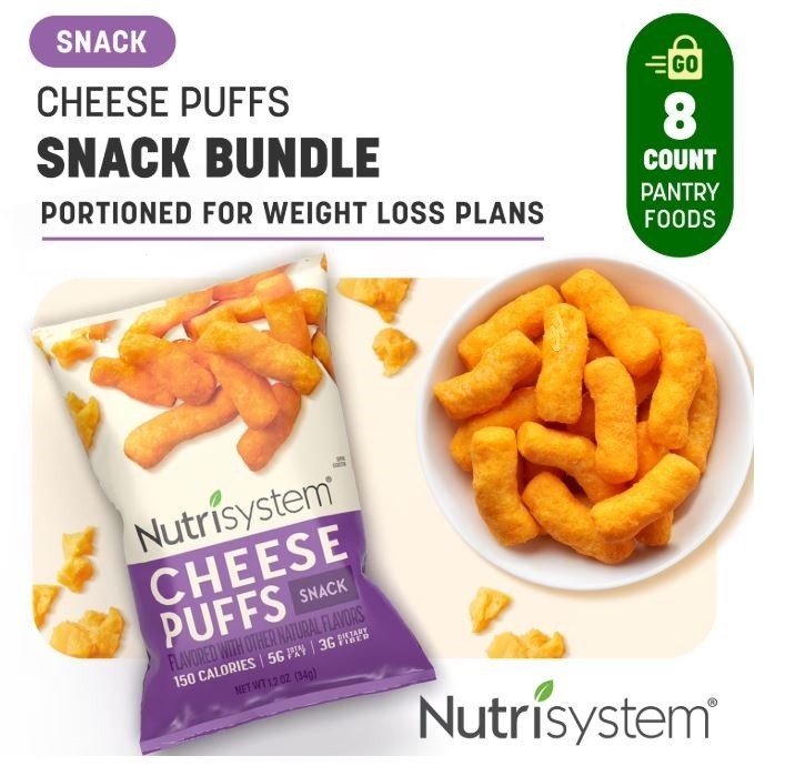 Nutrisystem Cheese Puffs for Weight Loss Support, 8 Count
