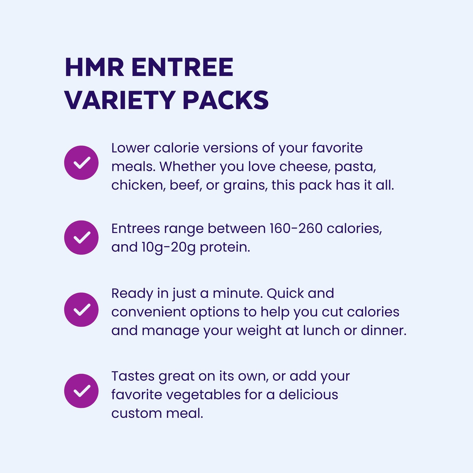 HMR Customer Favorites Entrée Pack | Ready to Eat Meals 7–8 oz Microwave-Ready
