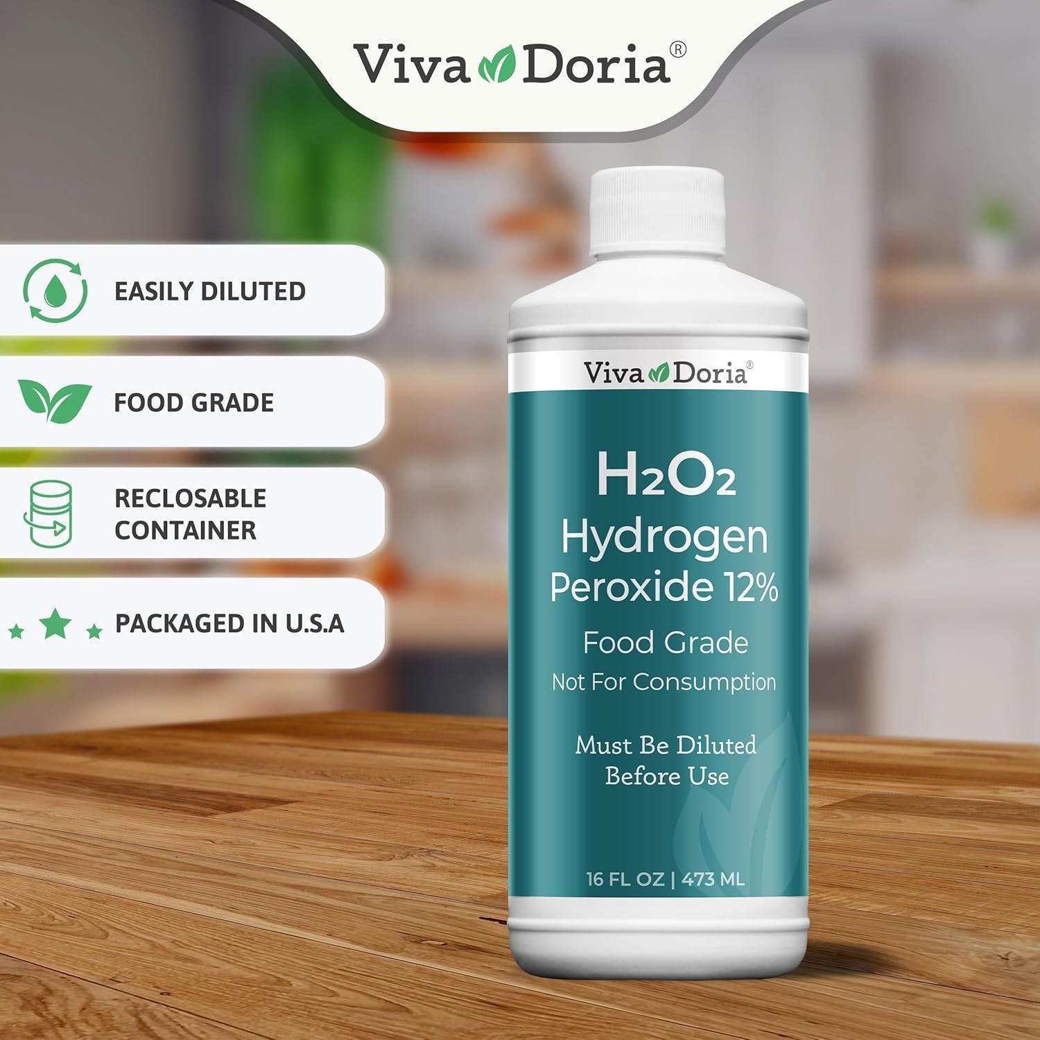 Concentrated 12% Hydrogen Peroxide – Food Grade, 16oz