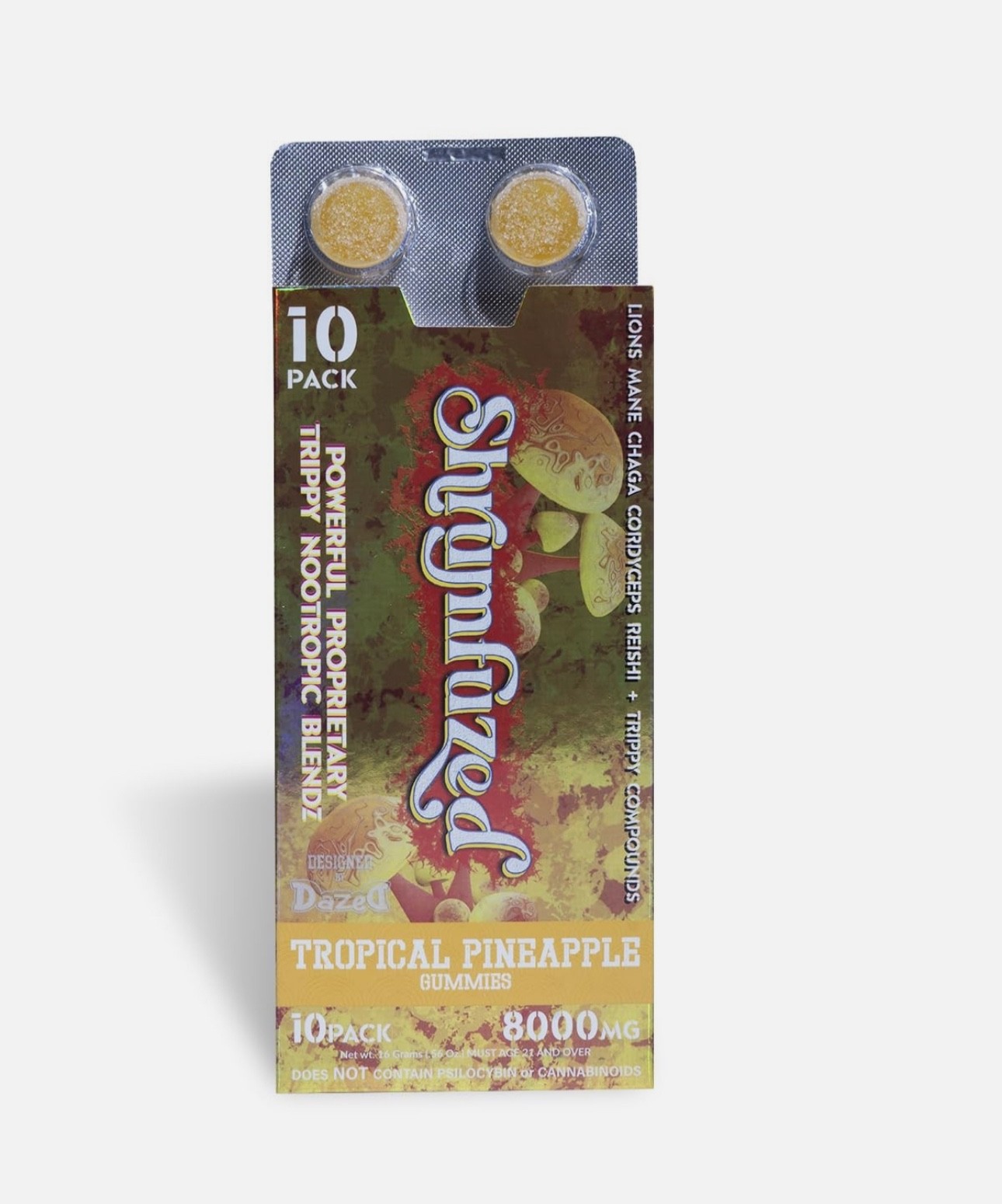 Shrumfuzed – Proprietary Nootropic Gummy 8000mg – Lion’s Mane Reishi Chaga an…
