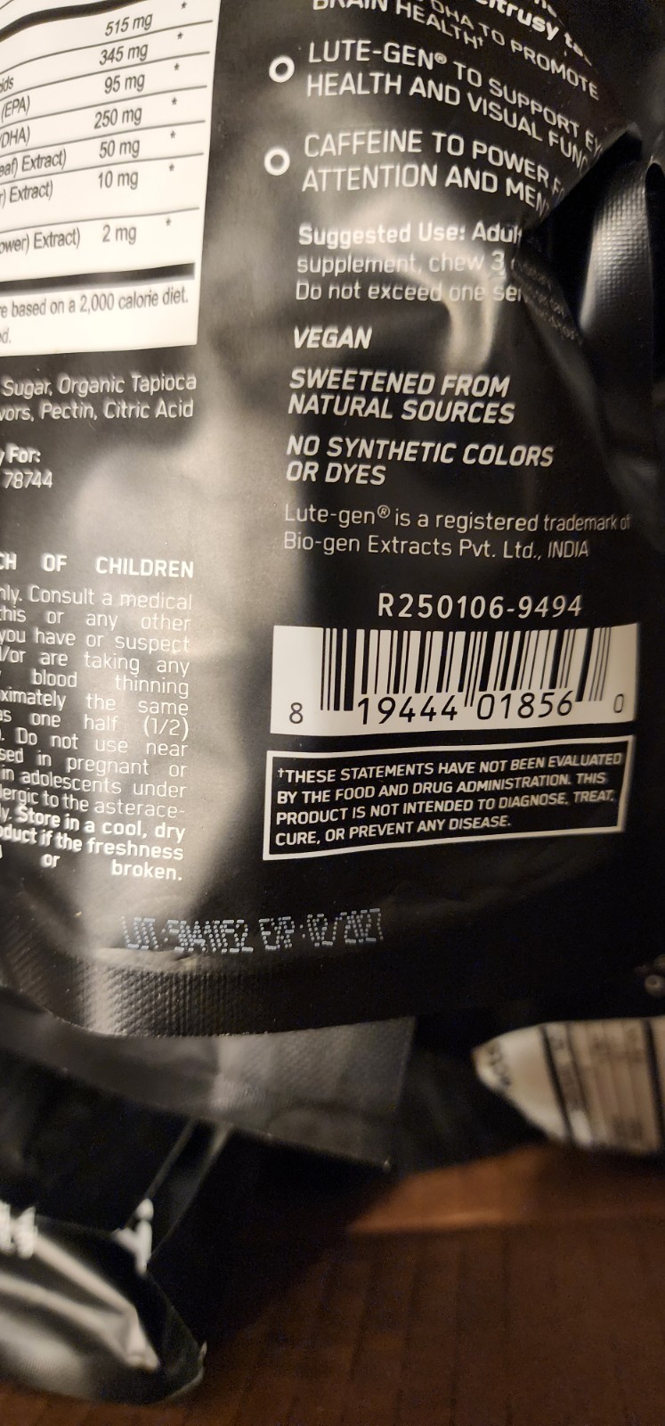 ONNIT AlphaBrain Neuro Focus Gummies Omega3, Lutein, Caffeine EXP 2/2027