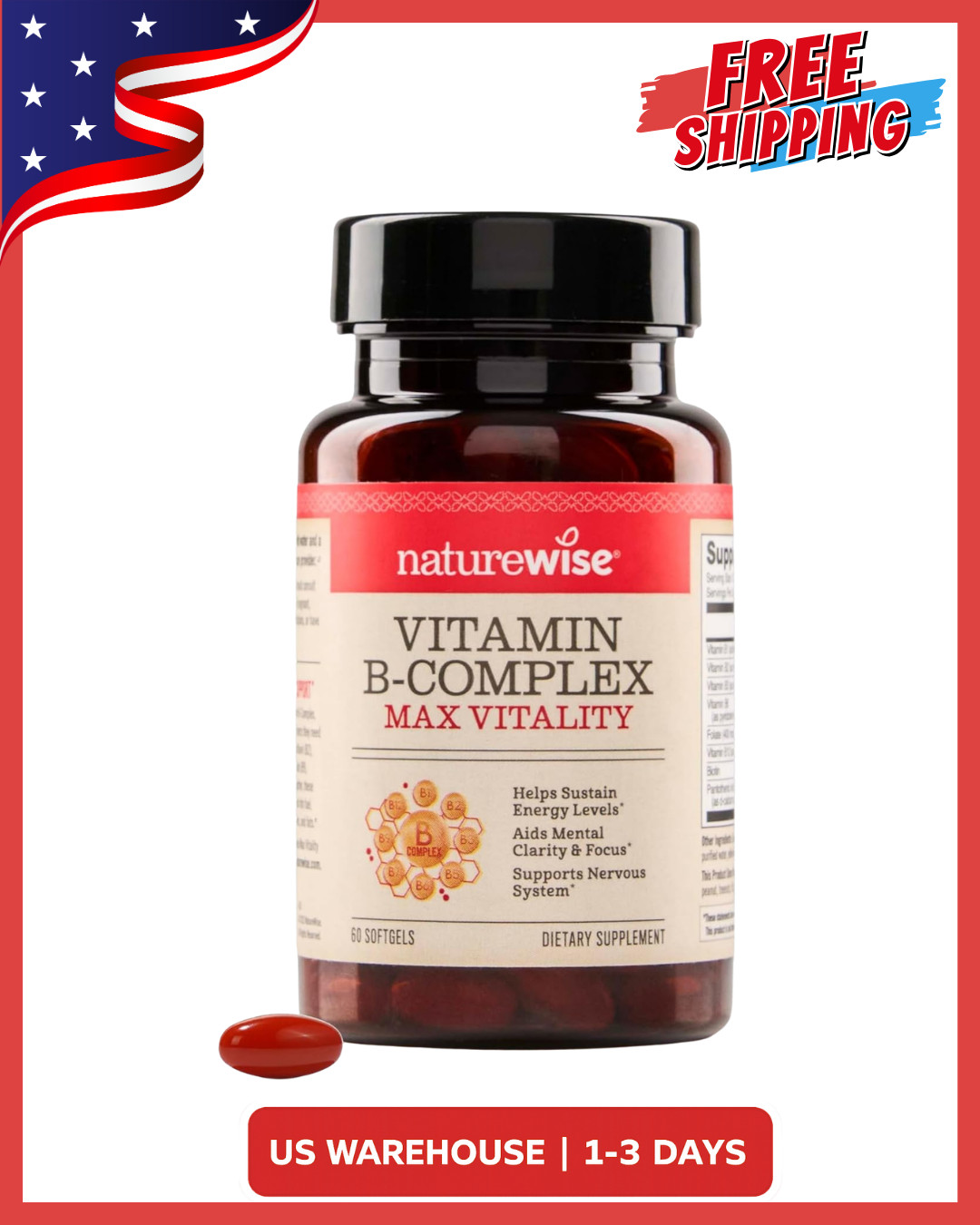 Complejo Vitamina B-12 En Pastillas Vitaminas Para La Falta De Energia Cansancio
