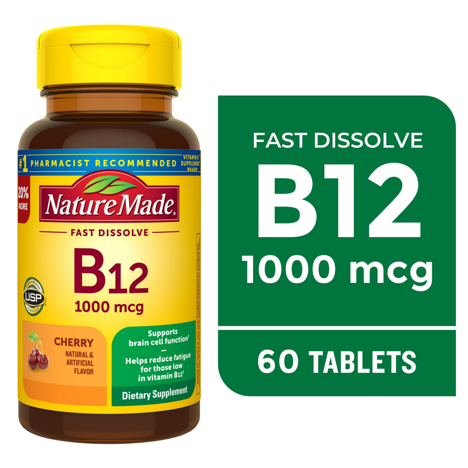 Nature Made Vitamin B12 1000 Mcg, Easy to Take Sublingual B12- 60 Count