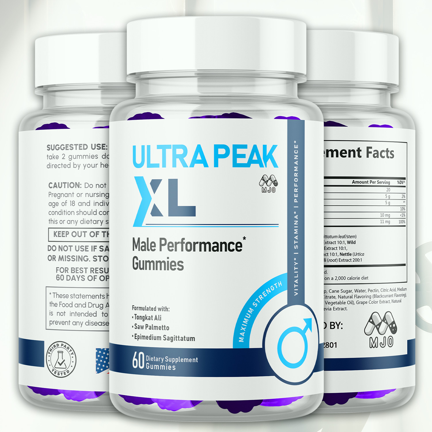 (1 Pack) Ultra Peak XL Gummys Advanced Male Support Supplement 60 Gummies