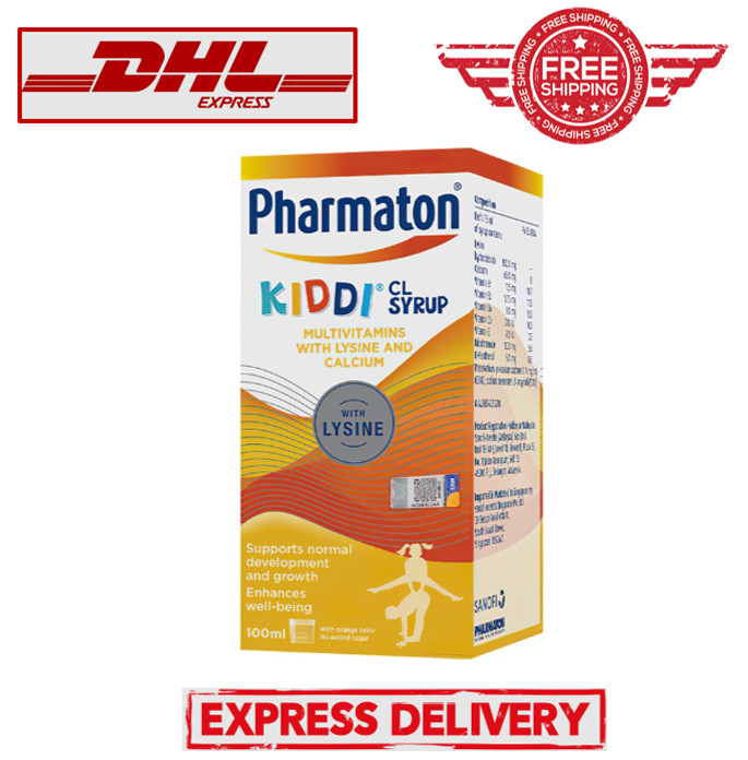100ML Pharmaton Kiddi CL Syrup Multivitamin With Lysine & Calcium For Healthy