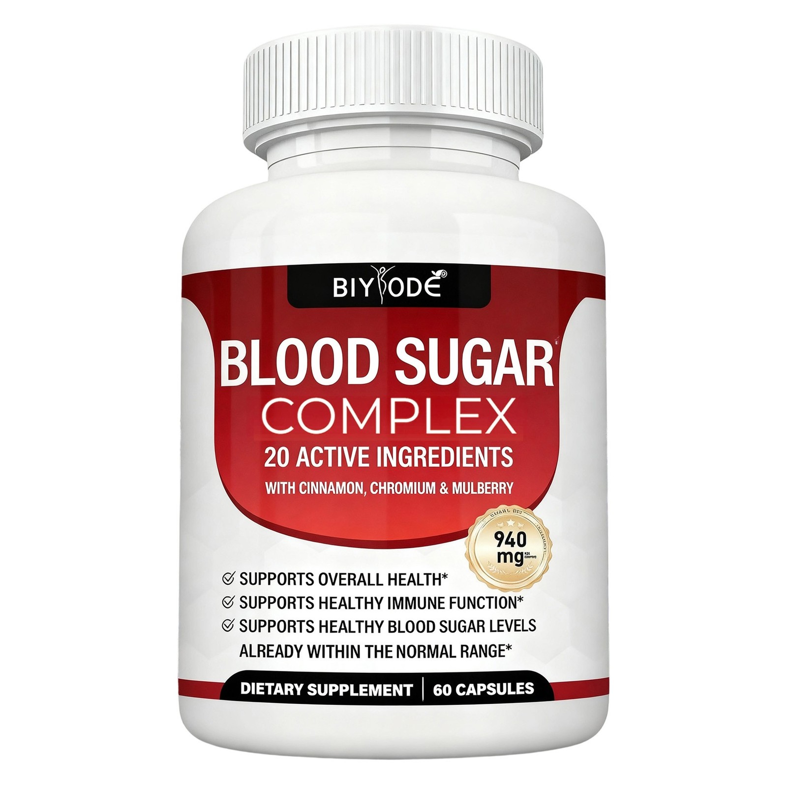 Sugar Blood Complex Supplement Supports Levels, Blood Sugar Healthy 60 Capsules