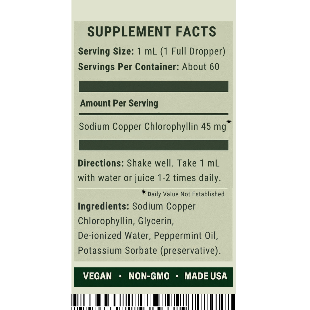 2 Pack Liquid Chlorophyll Drops XL Strength 2oz – Detox Cleanse Vegan 120 Day