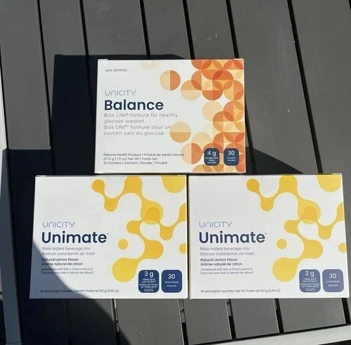 Pack Of 3-Unicity Balance 60ct + Unimate Lemon 30ct Combo (Free Shipping)NEW