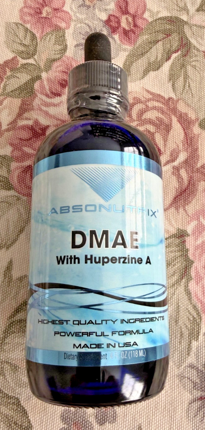 Absonutrix DMAE with Huperzine A- 390 mg, 4 FL OZ Liquid, 302 Servings,USA Made