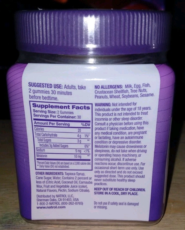 Natrol Melatonin 10mg Gummies | 60 Ct | EXP 04/2026 | Strawberry Flavor