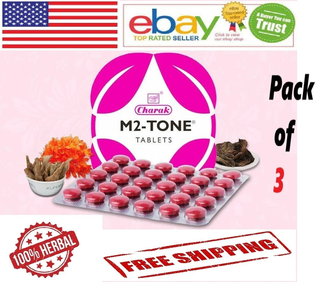 3X Charak M2 Tone 30 Tabs Each For Women’s Health With Long Expiry & Free Ship