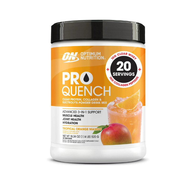 Optimum Nutrition Pro Quench Whey Collagen Orange Mango 20 Servings