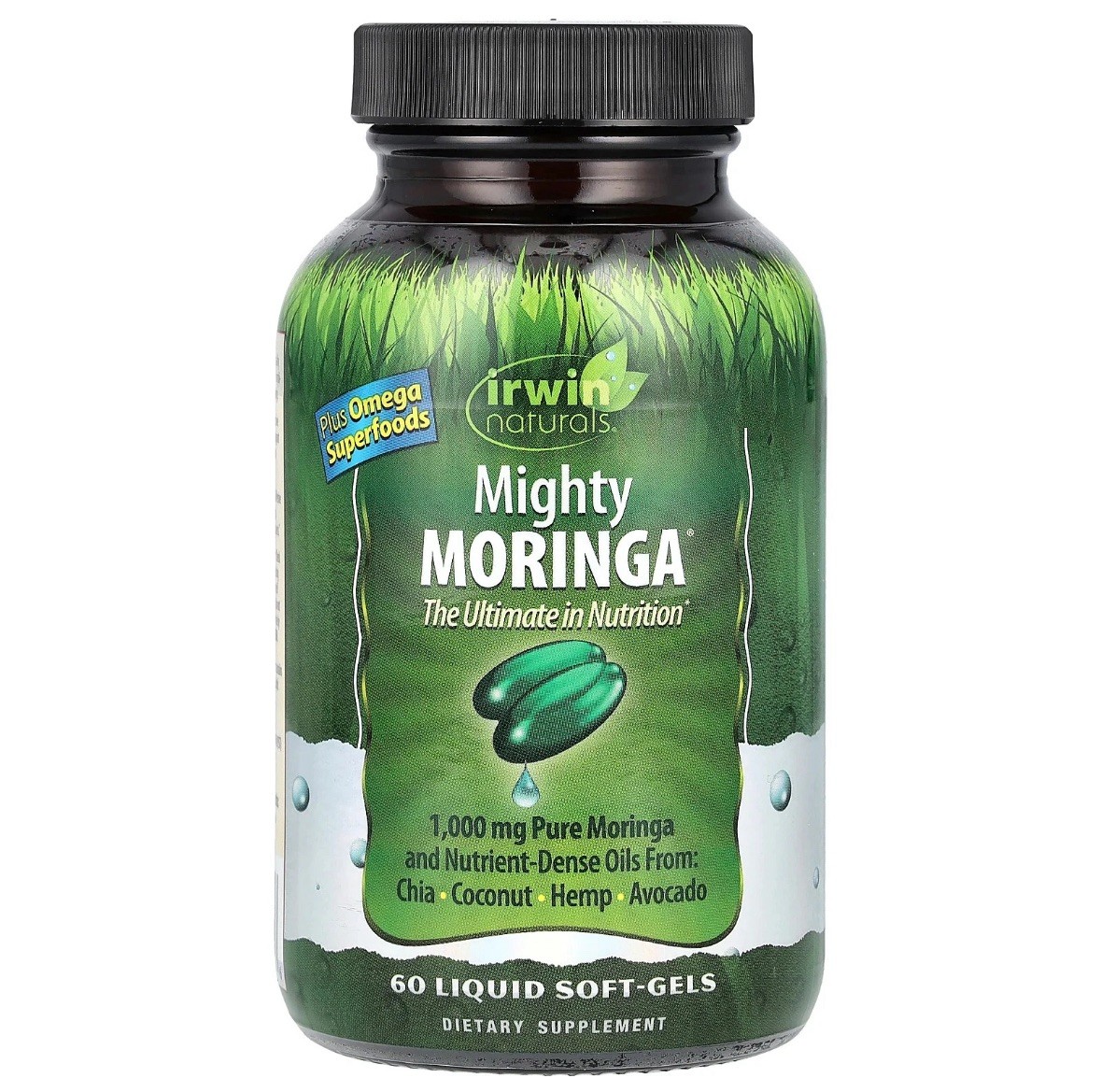 Irwin Naturals Mighty Moringa 60 Liquid Soft-Gels Preservative-Free
