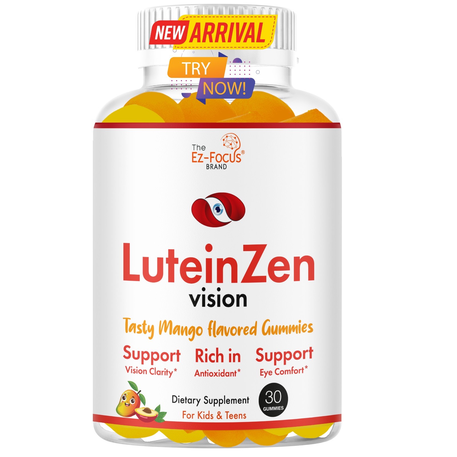 Lutein Zen Vision Kids Eye Vitamins 30Gummies | Vision Support Lutein Zeaxanthin